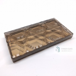 Fluted Carving Glass with laminated fabric glass